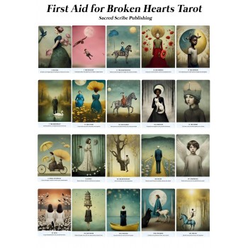 First Aid for Broken Hearts Tarot kortos Sacred Scribe Publishing
